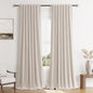 Guken 100% Blackout Curtains 84 Inch Length 2 Panels Set for Living Room Bedroom Back Tab Thermal Insulated Black Out Linen Drapes Room Darkening Window Curtains 84 Inches Long, Sand Beige