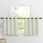 NICETOWN Natural Faux Linen Blackout Curtain Panels 24 inch Long, Thermal Insulated Light Blocking Window Coering Privacy Protect Energy Efficient for Small Windows Bedroom, 52 by 24 inch, 2 PCs