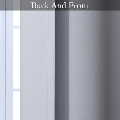 SimpleHome Ombre Room Darkening Curtains 36 inches Length for Bedroom,Grommet Gradient Light Blocking Black Gradient Window Curtains for Living Room,2 Panels, 42x36 inches