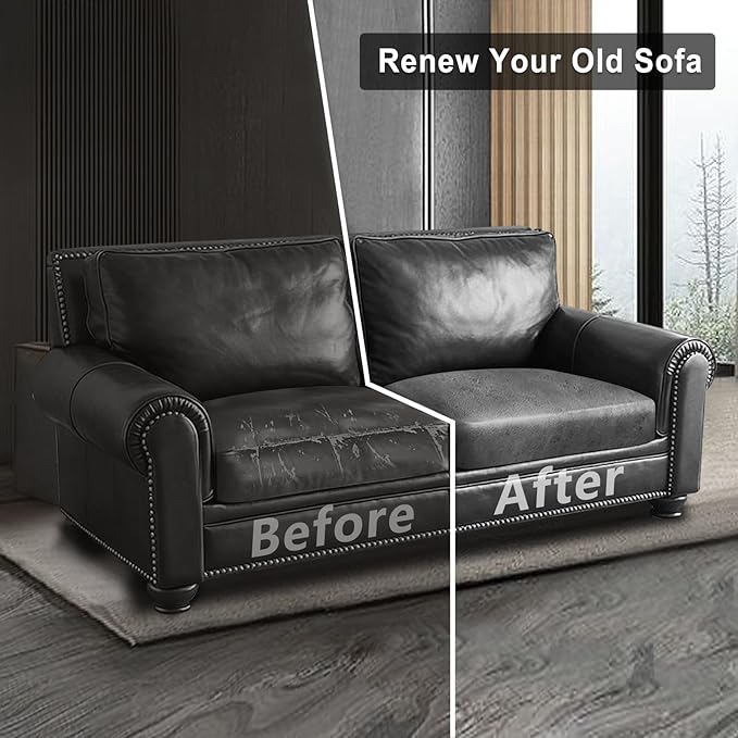 Leather Look Couch Cushion Covers Sofa Seat Slipcovers Sets Couches Furniture Protector for Sectional Armchair Loveseat Pets Kids Stretch Spandex Fabric (2 Cushion Loveseat, Light Grey)