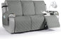 VANSOFY Waterproof Recliner Couch Covers, Sofa Covers 1-Piece Washable Reclining Sofa Cover Non-Slip Furniture Protector with Elastic Straps Pocket for Dogs, Pets(Gray,3 Seater)