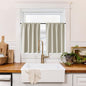 RYB HOME 100% Blackout Bathroom Curtains Over Sink 24 inches Long, Heat & UV Blocking Total Room Darkening Noise Reducing Curtains for Basement RV Campers, Natural, 2 Panels Set