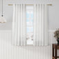 Nanspring Off White Cafe Curtains 54 Inch Length Set 2 Panel Back Tab Pocket Semi Sheer Drapes Short Linen White Curtain Tiers for Small Bathroom Window Basement Kitchen Door 38x54