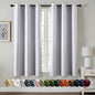 MIULEE Bedroom Blackout Curtains Thermal Insulated Room Darkening Drapes for Living Room Kitchen Grommet Top Light Blocking Window Treatment Curtains, 40 x 54 Inches Long, 2 Panels, Greyish White