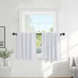 PONY DANCE Short Window Curtains 36 - Kitchen Tiers Valances Light Filter Rod Pocket Back Tab Drapes Blinds Match with Panels, 42 W x 36 in L, Pure White, 2 Pieces
