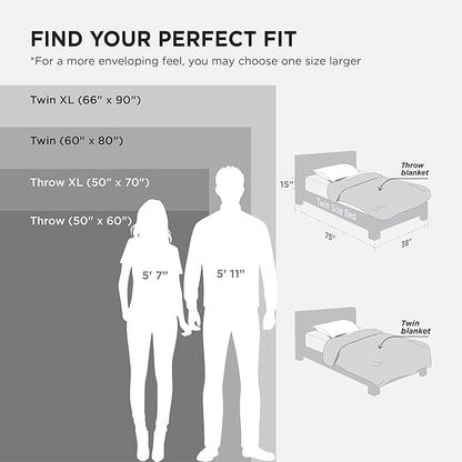 Bedsure GentleSoft Twin XL Fleece Blanket Dorm Bedding - Lightweight Soft Cozy Blankets for Bed, Sofa, Couch, Travel, Camping, Charcoal, 66"x90"