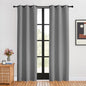 NICETOWN Room Darkening Curtains for Living Room, Silver Grey, W34 x L80, 2 Panels, Easy Care Solid Thermal Insulated Grommet Light Blocking Vertical Drapes for Bedroom