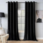 MIULEE Black Velvet Curtains 108 Inches Long Halloween Grommet Room Darkening Thermal Insulated Blackout Curtains for Bedroom/Living Room, Light Blocking Soundproof Black Out Drapes/Panels, Set of 2
