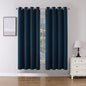 Joydeco Blackout Curtains 72 Inch Length 2 Panels Set, Thermal Insulated Long Curtains& Drapes 2 Burg, Room Darkening Grommet Drapes for Living Room Bedroom Window (Navy Blue, W52 x L72 Inch)