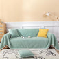 HANDONTIME Cute Sofa Covers Light Green Couch Covers for 3 Cushion Couch Sofa with White Daisy Lace Green Sofa Slipcovers Chenille Couch Cover for Dogs Sectional Sofa L Shape Futon Cover, 71" X118"