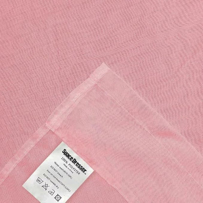 SpaceDresser Sheer Voile Window Treatment Rod Pocket Curtain Panels for Kitchen Bedroom Living Room Drapes Sunlight Filtering Privacy Semi Home Decor Assorted Colors Sizes (Blush, 52 W x 96 L)