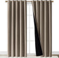 NICETOWN Taupe Full Shade Curtain Panels, Pair of Energy Smart & Noise Blocking Out Blackout Drapes for Dining Room Window, Thermal Insulated Guest Room Lined Window Dressing(Taupe, 70 x 84 inch)