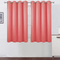 LEMOMO Coral Blackout Curtains 52 x 54 Inch Length/Set of 2 Curtain Panels/Thermal Insulated Room Darkening Blackout Curtains for Bedroom