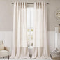 Beige Flax Linen Curtains 84 inches Long for Living Room 2 Panel Tan Burlap Textured Linen Drapes Semi Sheer Privacy Window Curtain Vintage Country Rustic Farmhouse Curtain for Dinning Room