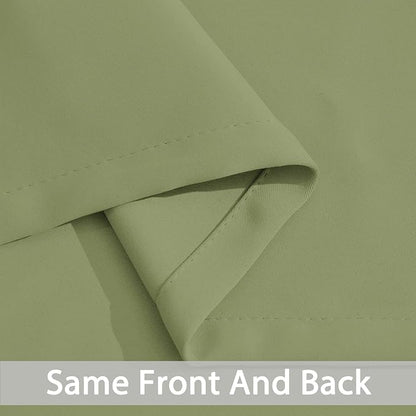 Yakamok 84 Inch Length Blackout Curtains for Bedroom, Light Blocking Drapes Room Darkening Thermal Insulated Solid Grommet Panels for Living Room, (62Wx84L, Sage Green, 2 Panels)