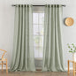 MIULEE Sage Linen Curtains 90 Inch Length 2 Panels for Bedroom Living Room,Green Soft Thick Linen Textured Window Drapes Semi Sheer Light Filtering Back Tab Rod Pocket Burlap Look Decor