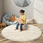 Super Soft Circle Rugs for Girls Princess Castle Toddlers Play Tent 6 Diameter Circular Area Rugs for Kids Bedroom Baby Room Decor Round Shag Playhouse Carpets(Φ6, Cream)