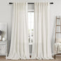 Cream Linen Curtains 119 Inches Long for Living Room Extra Long Back Tab Curtains Neutral Farmhouse Light Filtering Semi Sheer Linen Drapes Ceiling to Floor for Large Window 2 Panels Set 52x119