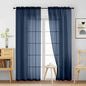 Navy Blue Sheer Curtains 84 Inches Long 2 Panels, Elegant Airy Transparent Light Filtering Window Curtains, Window Drapes for Living Room Bedroom, Top Dual Rod Pocket Design, 2x42Wx84L Inches