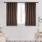 Deconovo Short Blackout Curtains for Small Windows Thermal Insulated Rod Pocket and Back Tab Curtains 42Wx45L Inch Brown 2 Panels