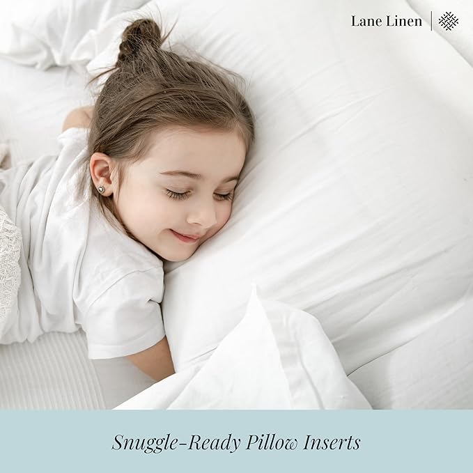 LANE LINEN 12x20 Pillow Insert - Pack of 2 White Decorative Pillows for Sofa Bed, Fluffy Pillow Inserts for Cushion Covers, Bed, Couch Pillows for Living Room