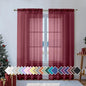 Aiyufeng Sheer Voile Window Treatment Rod Pocket Curtain Panels for Kitchen Bedroom Living Room Drapes Sunlight Filtering Privacy Semi Home Decor Assorted Colors Sizes (Burgundy, 40 W x 72 L)