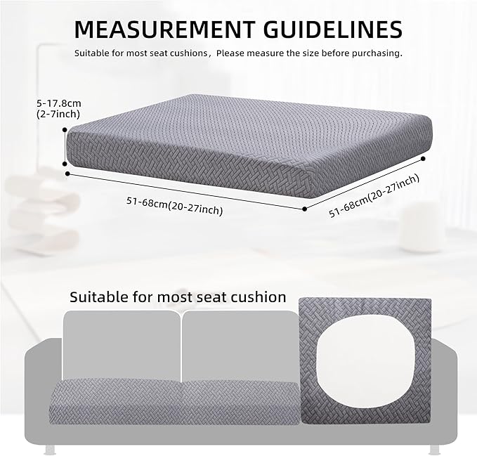 Outdoor Cushion Covers Set,12PCS Patio Furniture Couch Seat Slipcovers, Replacement for Sofa Sectional Chair(Cover，Only)