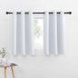 NICETOWN Greyish White Kitchen Curtain Panels - Room Darkening Energy Efficient Kitchen Curtain Panels Grommet-Top for Short Window Thanksgiving Gift (2-Pack, W42 x L36 inches 1.2 inches Header)