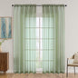 OVZME Sage Green Sheer Curtains 84 Inches Long 2 Panels Set, Light Filtering Sheer Curtains for Living Room Bedroom 59 Inch Extra Wide, Modern Voile Filmy Rod Pocket Window Drapes, 59Wx84L Inches
