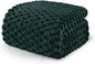 Exclusivo Mezcla Fleece King Blanket for Bed, Extra Large Fuzzy Forest Green Bed Blankets, Soft Cozy Plush Sofa Throws for All Seasons, 90x104 Inches