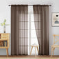 Chocolate Sheer Curtains 84 Inches Long 2 Panels, Elegant Airy Transparent Light Filtering Window Curtains, Window Drapes for Living Room Bedroom, Top Dual Rod Pocket Design, 2x42Wx84L Inches