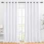 NICETOWN White Room Darkening Bedroom Curtains, Grommet 50% Blackout Thermal Insulated Window Treatment Room Divider Drapes for Bedroom, W66 x L102, 2 Panels