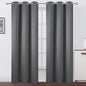 LEMOMO Grey Thermal Blackout Curtains/38 x 84 Inch/Set of 2 Panels Room Darkening Curtains for Bedroom