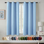 MIULEE Sky Blue Blackout Curtains for Bedroom Living Room 63 Inches Long 2 Panels, Thermal Insulated Room Darkening Drapes Solid Grommet Noise Reduction Light Blocking Window Treatments 40x63 Inch
