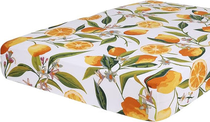 hyha Printed Couch Cushion Covers, Floral Sofa Covers Washable for 3 Cushion Couch, Stretch Pattern Outdoor Cushion Covers for Patio Furniture with Elastic Bottom(Large, Lemon)