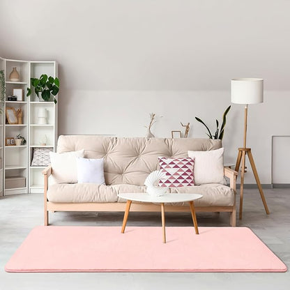 Amearea Modern Soft Hallway Runner Rug, 2x8 Feet Area Rug Runners for Hallways, Washable Runner Rugs, Non Slip Memory Foam Rug Pink Runner Rugs Carpet for Entrance Kitchen Kids Room Decor