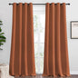 NICETOWN Burnt Orange Blackout Curtains for Sliding Door - 55 by 102, 2 Pieces, Blocking Out Sunlight Window Treatment Modern Design Grommet Curtain Panels for Dining Room