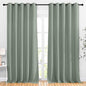 NICETOWN Blackout Large Bedroom Curtains 90 inches Long - Room Dividers Thermal Insulated Sound Dampening Grommet Window Treatments for Living Room (Sage Green, 2 Panels, W66 x L90)
