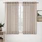 MIULEE Natural Linen Curtains 63 Inch Length 2 Panels for Bedroom Living Room, Soft Linen Textured Window Drapes Semi Sheer Light Filtering Back Tab Rod Pocket Farmhouse Modern Burlap Look Decor