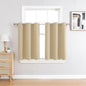 ChrisDowa Small Window Curtains 36 inches Long for Bedroom - Grommet Short Thermal Insulated Room Darkening Curtains for Kitchen (2 Panels, Biscotti Beige, 42 x 36 Inch)