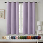 MIULEE Lilac Blackout Curtains for Bedroom Living Room 63 Inches Long 2 Panels, Thermal Insulated Room Darkening Drapes Solid Grommet Noise Reduction Light Blocking Window Treatments 40x63 Inch