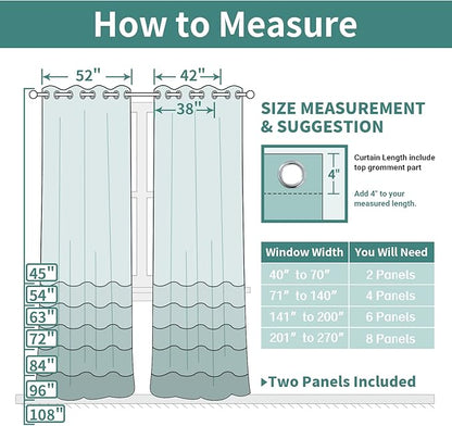 Yakamok Dark Green Blackout Curtains for Bedroom, Light Blocking Window Treatment Drapes Solid Grommet Top Curtains for Living Room,42W x 84L,2 Panels