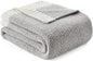 Snuggle Sac Oversized Bedding Blanket Grey Color Twin XL, Super Soft Warm Blankets for Bed, Living Room, Luxurious Microfiber Blanket Dupes, Heather Grey, 66x90 inches