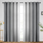 SimpleHome Ombre Room Darkening Curtains for Bedroom, Gradient Grey to Grey White Light Blocking Thermal Insulated Grommet Window Curtain/Drapes for Living Room,2 Panels, 70x84 inches Length