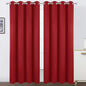 LEMOMO Blackout Curtains 52 x 95 inch/Bright Red Curtains Set of 2 Panels/Thermal Insulated Room Darkening Bedroom Curtains