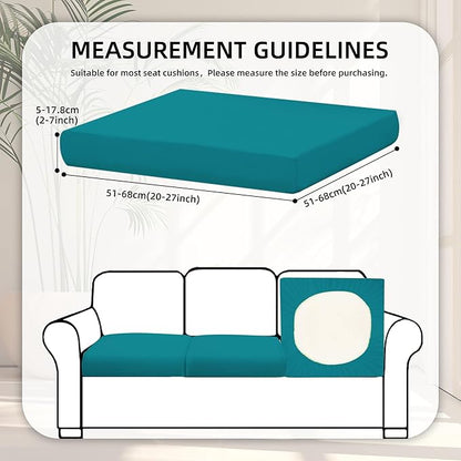 8Pcs Stretch Patio Cushion Covers,Outdoor Couch Covers Replacement,Outdoor Couch & Sofa Slipcovers,for Patio Furniture Cushion Covers,Washable Reusable Furniture Protector (Peacock Blue,Cover Only)