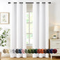 MIULEE Pure White Curtains for Bedroom Living Room 72 Inches Long 2 Panels, Thermal Insulated Room Darkening Drapes Grommet Top Noise Reducing Energy Saving Window Treatments W40 x L72 Inch