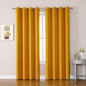 ChrisDowa Grommet Room Darkening Curtains for Bedroom and Living Room - 2 Panels Set Thermal Insulated Blackout Curtains (Mustard Yellow, 52W x 95L)