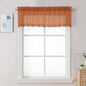 Chyhomenyc Orange Sheer Valances for Windows - Light Filtering Small Kitchen Curtains, Rod Pocket Short Top Window Treatment Decor for Living Room Bathroom Basement, 42Wx16L inches, 2 Panels