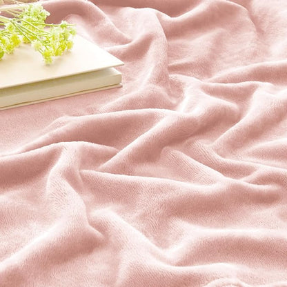 BEDELITE Fleece Blankets Queen Size Pink Morn Throw Blankets for Bed, Luxury Plush Cozy Fuzzy Blanket 90x90 inches, Super Soft Warm Lightweight Throw Blanket All Seasons Suitable